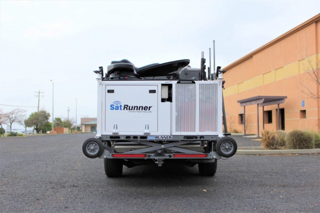 SatRunner loaded up on the back of a SUV